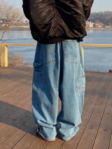 シティカーペンターバルーンデニムパンツ　２色