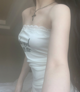 Thankstoo レースチューブトップ (White)