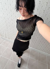 SATIN FRILL MINI SKIRT