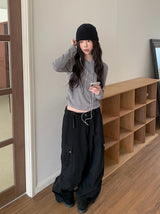 リアムピーチファズスリムフードシャーリングTシャツ