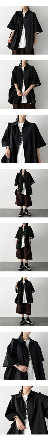 And Oversized fit solid short-sleeved shirt
