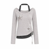 Talia Star Shirring Layered T-shirt