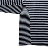 テンダーフロー ストライプ カラーブロック シングルブレスト長袖 Tシャツ (2 colors)
