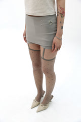 [Gerbera] Eyelet mini pantskirt (Beige)