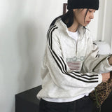 Tvan y2k トラック オーバーサイズ フィット セミジップアップ スウェットシャツ