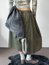 Frendi Cotton Multi Over Long Bermuda Pants 5 Color 