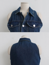 RETRO WESTERN DENIM JUMPSUIT WITH BELT SET