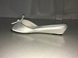 [ 3cm ] teer ribbon toe - satin wedge mule
