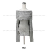 Bay Damage Off Shoulder Knit
