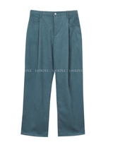 Yogis Wide-Fit Single-Tuck Corduroy Pants