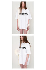 THEOHYOU  オーバーフィットTシャツ (WHITE)