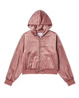 25FW WOMAN ベルベットフーディージャケット ピンク