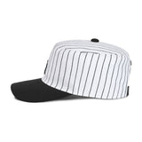 Leaf VZ Monogram Stripe Pillbox Cap / Black