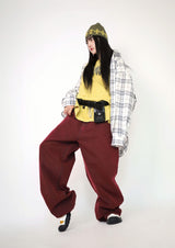 (UNISEX)ナーディーオーバーサイズチェックシャツ