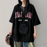 Ike Oversized Fit Short-Sleeved Hooded Zip-Up