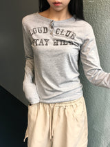 ステイヴィンテージヘンリーネック長袖Tシャツ (3c)