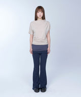 Folded colorblock skirtpants - NAVY