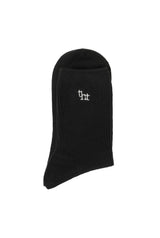 tht rib mid socks - black    