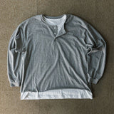 [A-T0042] レイヤードヘンリーネックTシャツ (3色)