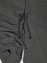CUT OUT STRING CAGO PANTS . CHARCOAL