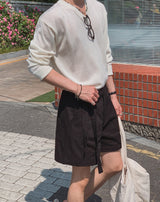 Solar Linen V-neck Knit