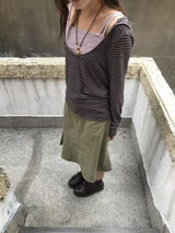 シュ ストライプ Tシャツ
