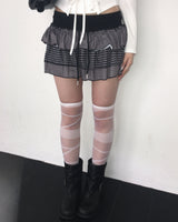 ストライプフリルカンカンスカート