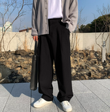 ディフェイスフロントタートルバックバンディングワイドスラックス