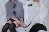 Yui button knit cape (3color)