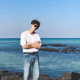 ASCLOレイヤードuネックショートスリーブtシャツ
