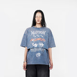 HIERARCHY STUDIOS ENE - ウォッシュドブルーレイヤードENE オーバーサイズTシャツ