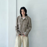 Double Pocket Metal Button  Jacket