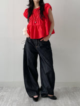 647 Suspender Selvedge Balloon Fit Denim Pants