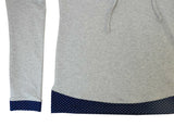 dot wrap layered hoodie / gray
