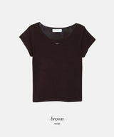 ベーシックUネックウォームペンダントTシャツ (5color)