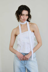 ELFIN SCARF TOP / WHITE