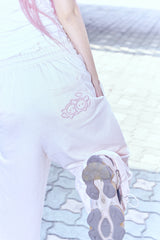 Ribbon bunny hood pants (soft pink)