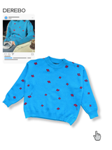 [SALE] blue flower knitwear