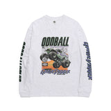 ODDBALL MONSTER TRUCK LONG SLEEVE WHITEMELANGE