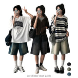 Eddy Hem Cutting Bermuda Denim Shorts