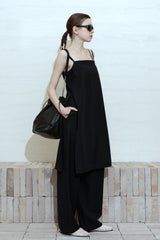 DEEP SLIT DRESS_NAVY