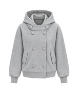 Milly Double-Button Hood Jumper