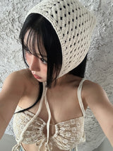 クロシェヘアバンダナスカーフ