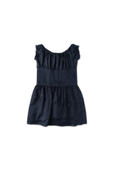 シルキーシャーリングドレス_black