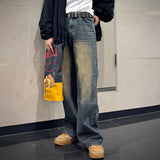 Basic Washing Wide Denim Pants - 4COLOR