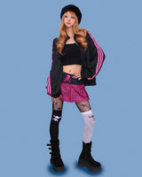 skull black&white knee-socks