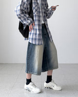 Exi Wide Bermuda Denim