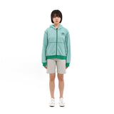 マルチスカルストライプフードジップアップ (GREEN)