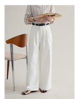 loose-fit high-waisted straight denim pants