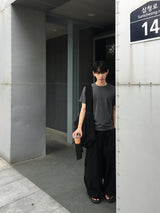 ディープリブマッスルフィットクロップ半袖Tシャツ 6C